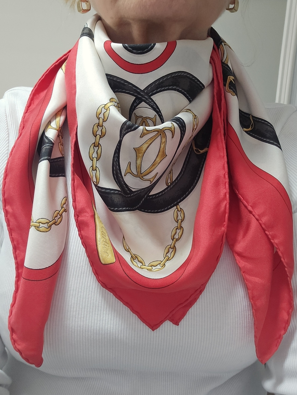 Must de Cartier 100% Silk Vintage Scarf 34" Square